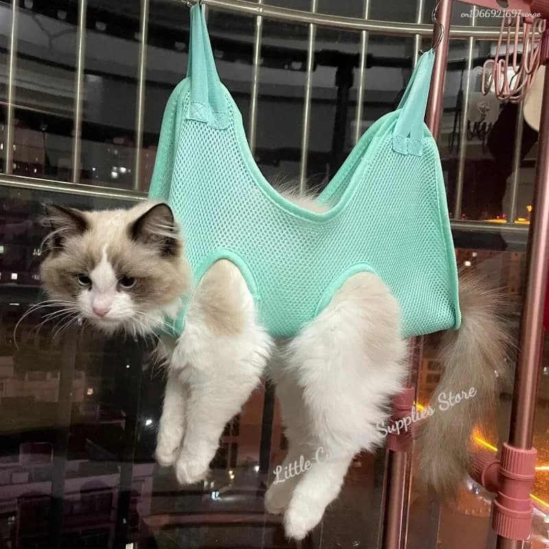 Cat Grooming nail cutting anti scratch bite borsa fissa bath Trimming Restraint bag Pet Beauty hammock hanging Pet Supplies