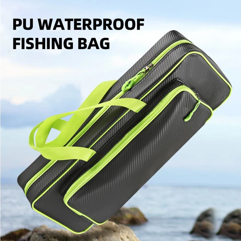 PU Fishing Bag Multifunctional Travel Bag Overproof Portable Fishing Bag for Fishing rod Housing for thick fishing gear