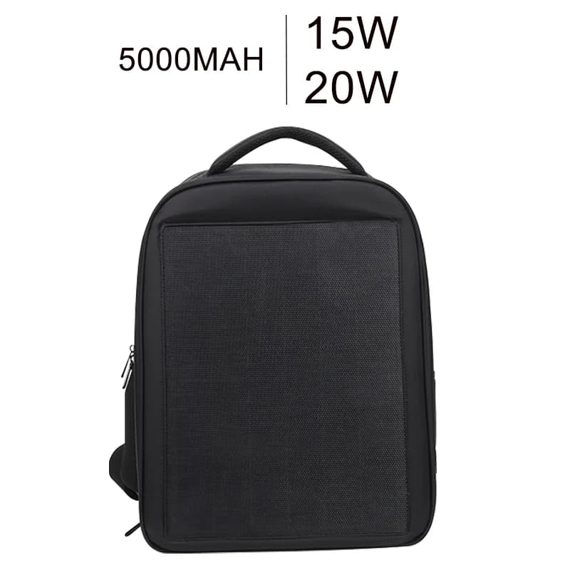 Zaino solare da escursionismo per arrampicata impermeabile da 20 litri con pannello solare da 15 W 20 W Innovativo compagno di viaggio ecologico