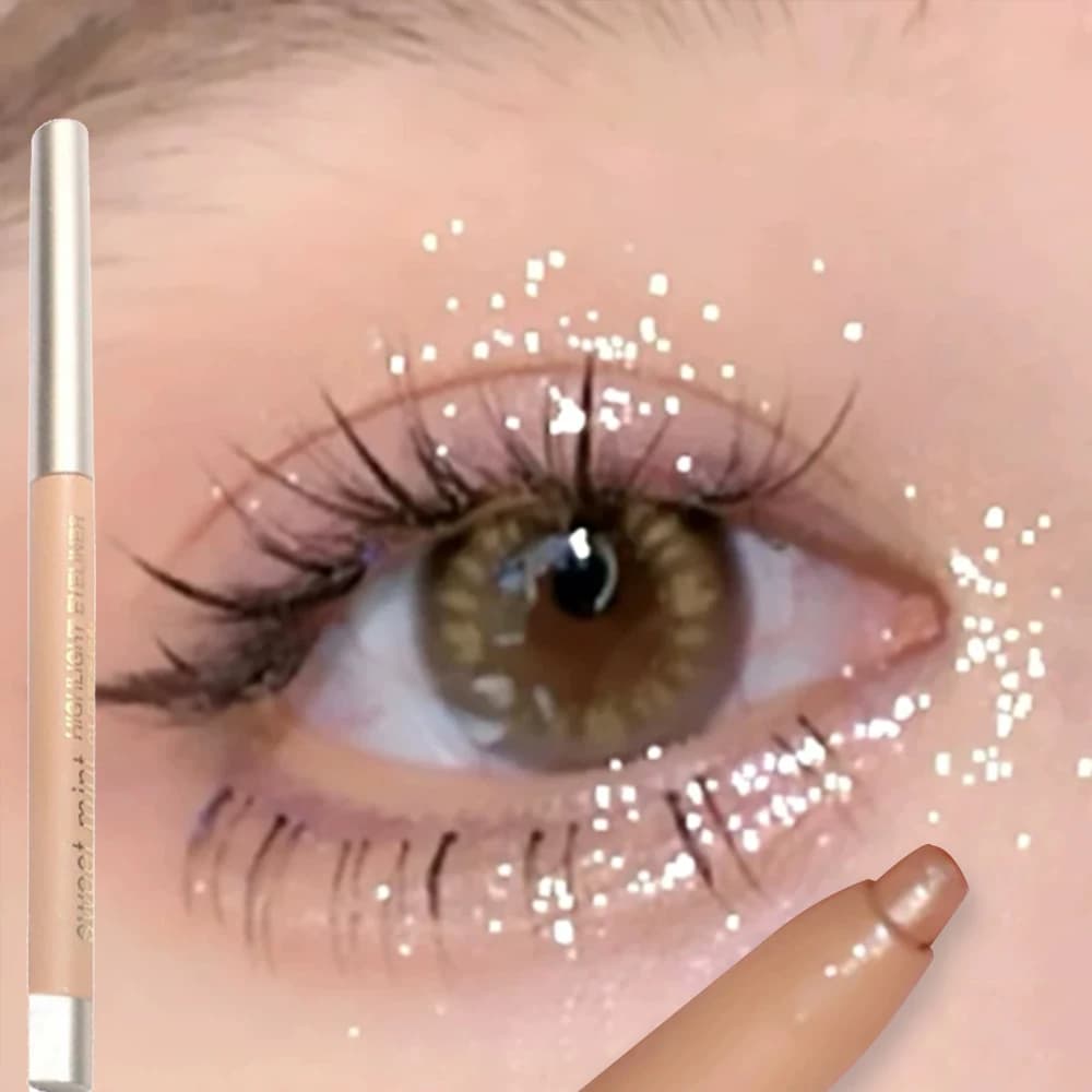 1/2pc Aegyo Sal Under Eye Highlight Pen Shimmer Pearl Eyeliner Pencil Natural Brightening Glitter Eye Shadow Crayon Makeup Stick
