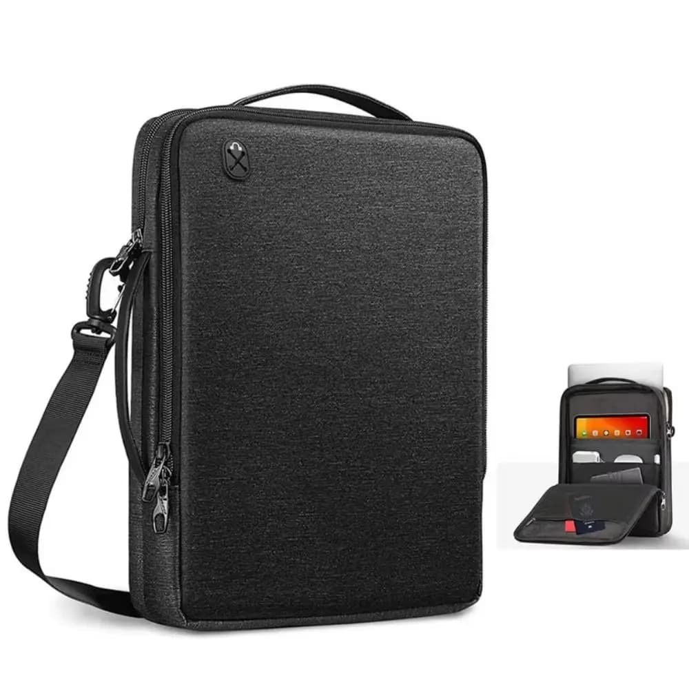 Nuova borsa a tracolla per laptop da 13,3-15,4 pollici Custodia da trasporto impermeabile con manico antiurto per tablet di grande capacità