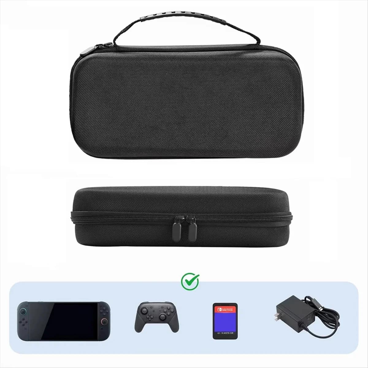Custodia da trasporto AT59 per Nintendo Switch 2 2025, custodia da viaggio in EVA con 24 cartucce di gioco, custodia protettiva con guscio rigido