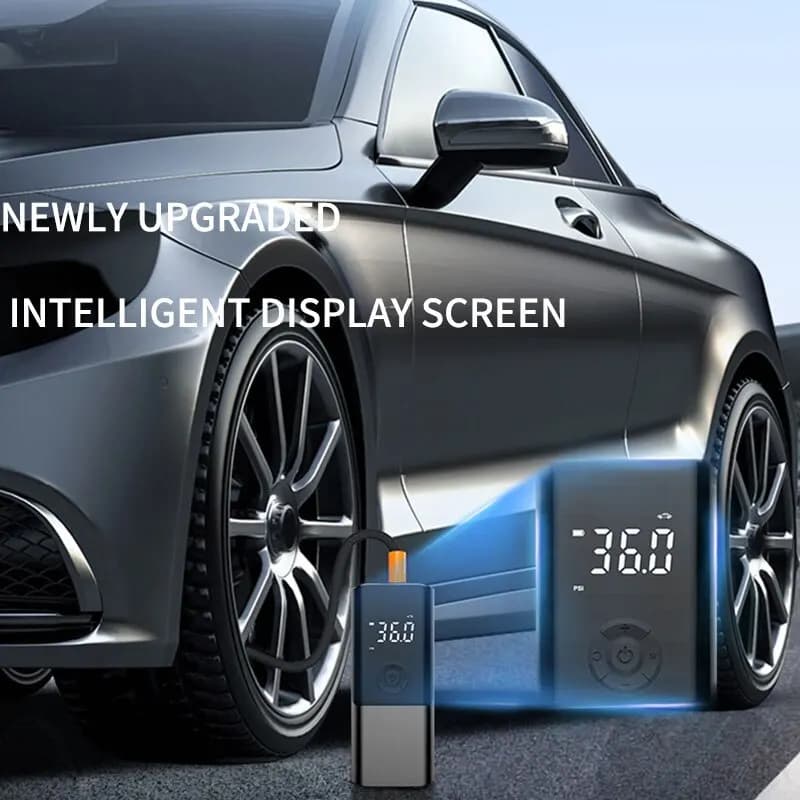 Compressore d'aria portatile per auto, moto, bicicletta e palloni, gonfiatore digitale intelligente per pneumatici.