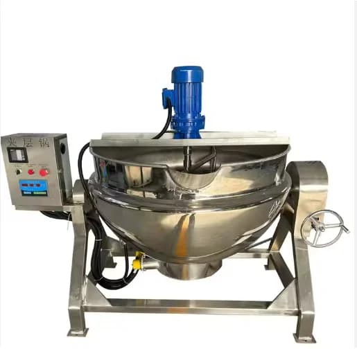 Pentola industriale a gas/vapore/elettrica per marmellate con agitatore