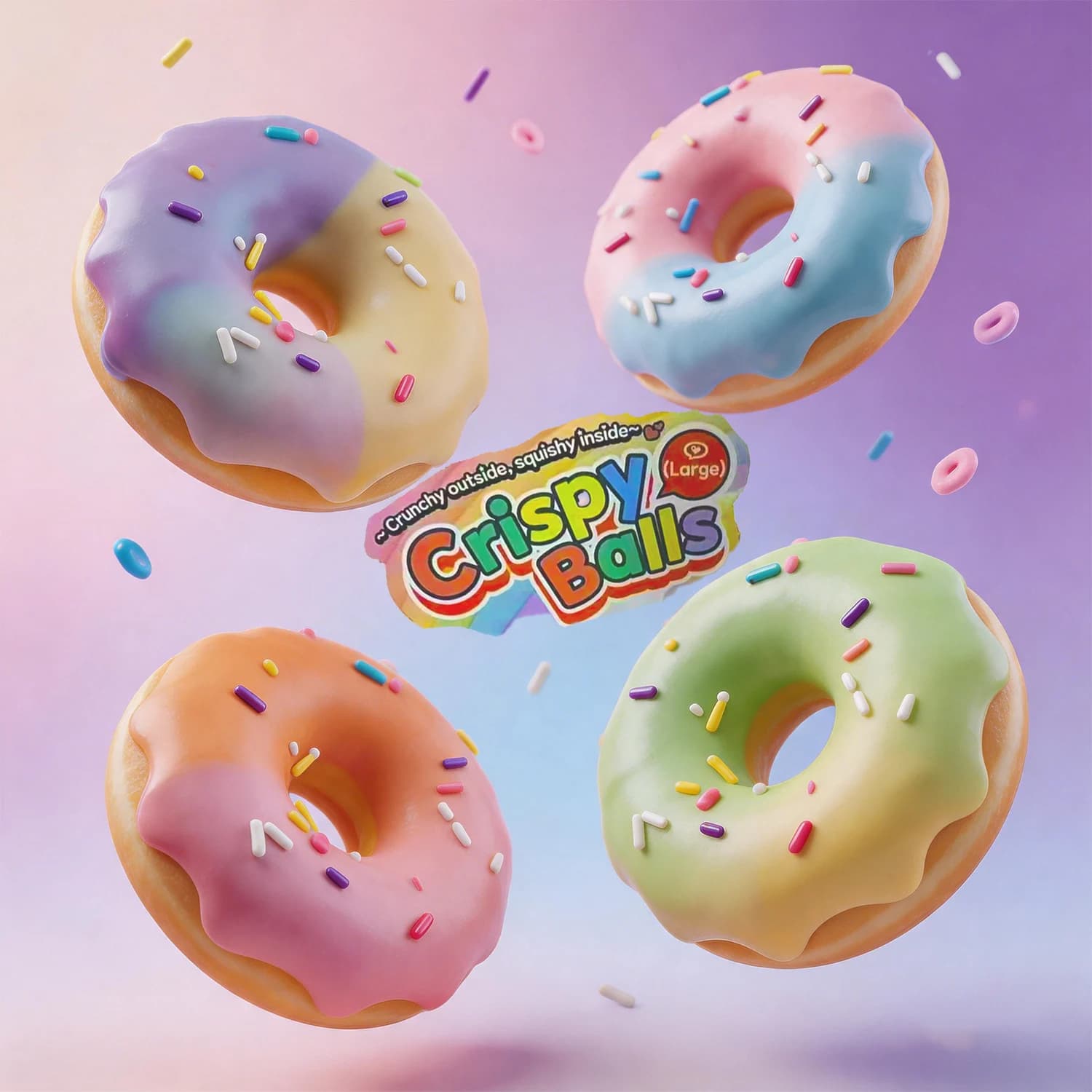 Crunchy Skin Dreamy Macaron Color Cat Paw Sweat Crispy Doughnut Squishy Fidget Toy Stress Relief Ball ASMR Toy for Adults Gift