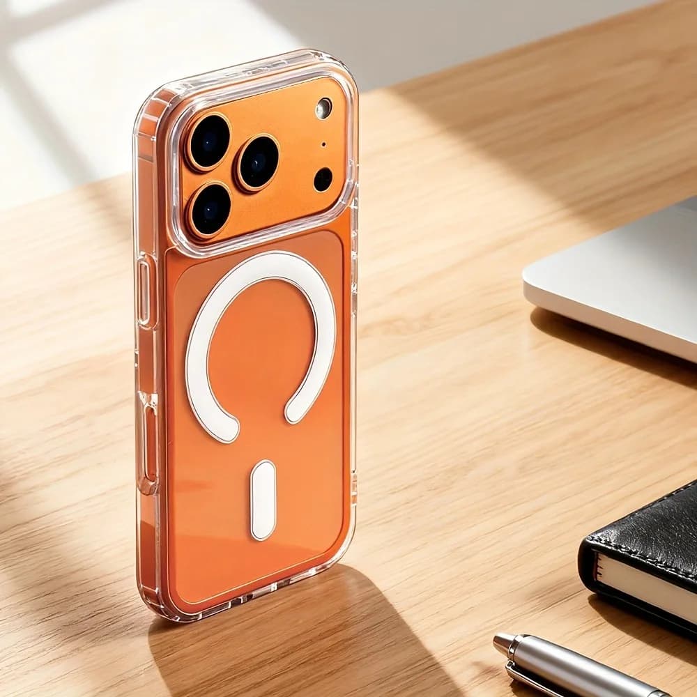 New Transparent Magnetic Wireless Charging Case For iPhone 17 Pro Max Air 16 15 14 13 Plus 12 11 16E Shockproof Hard Back Cover