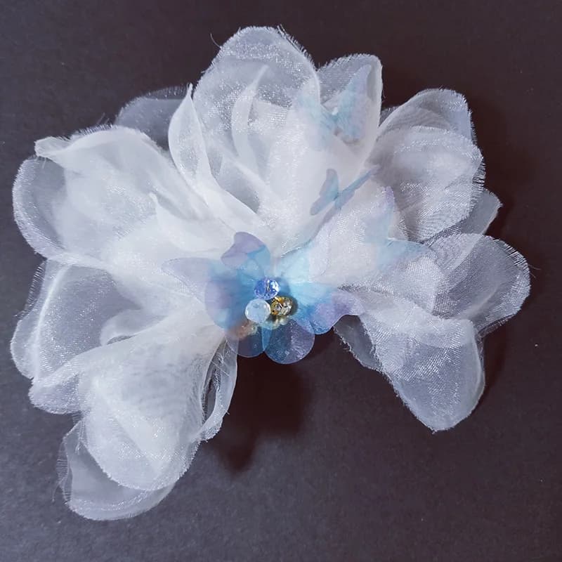 Fermagli per capelli floreali per ragazze, fermagli floreali da sposa, copricapo per damigelle, nuovo copricapo a farfalla viola in stile cinese