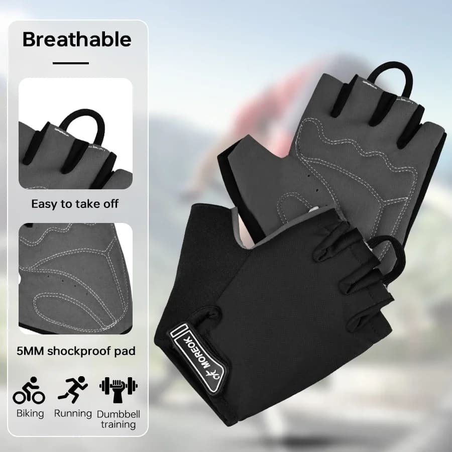Men's and Women's Shock Absorbent Cycling Gloves Gel padded Cycling Gloves Anti-slip Design Suitable for training in bicycle gym