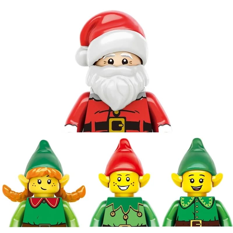 TV6302 TV6303 2024 Regalo di Natale Elfo Babbo Natale Building Blocks Mini Action Figure Giocattoli
