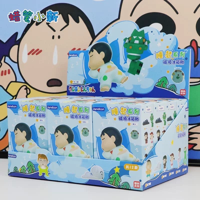 Crayon-Shinchan Serie Dormiente Magnete 3D per Frigorifero Blind Box Giocattoli da Collezione da Scrivania Xiaoxin Statuette Regalo