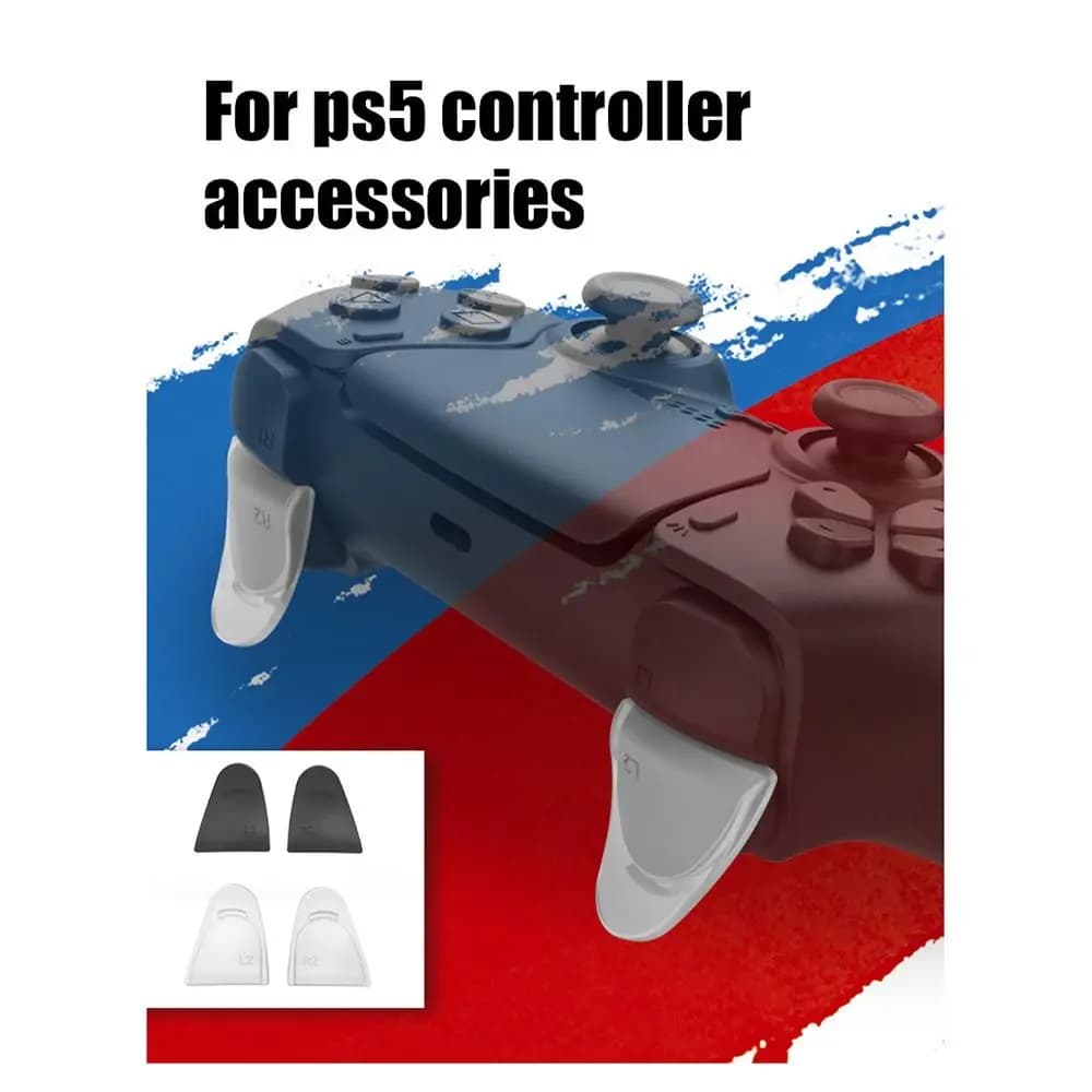 Accessori Durevoli per Controller: Pulsanti Trigger Universali L2 R2, Grilletti di Estensione per Riprese, Compatibili con PS5/Playstation 5