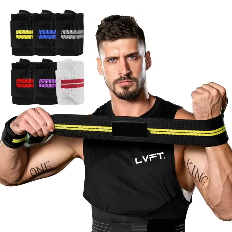 1 pz braccialetto per sollevamento pesi fasce da polso traspiranti fasciatura palestra fitness sollevamento pesi powerlifting cinturino da polso cinturino di supporto