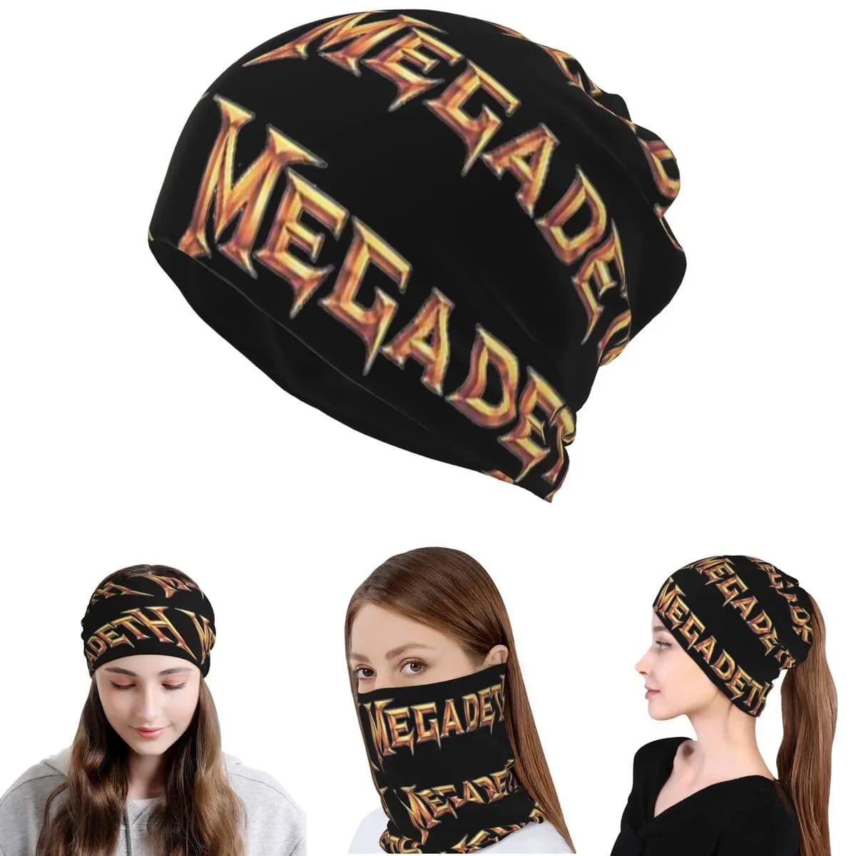 Bandana con logo Megadeths, sciarpa magica, caldo berretto balaclava, cappello per uomo e donna, antivento