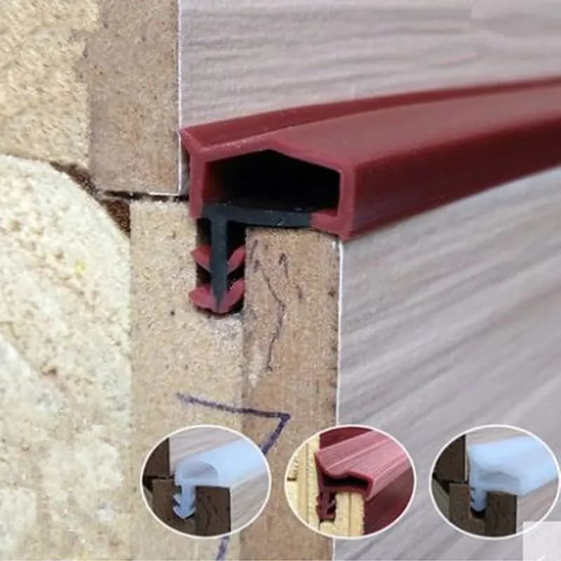 5 metri striscia di tenuta porta finestra tiraggio polvere insetto striscia di tenuta insonorizzazione guarnizione tappo di tiraggio senza cornice