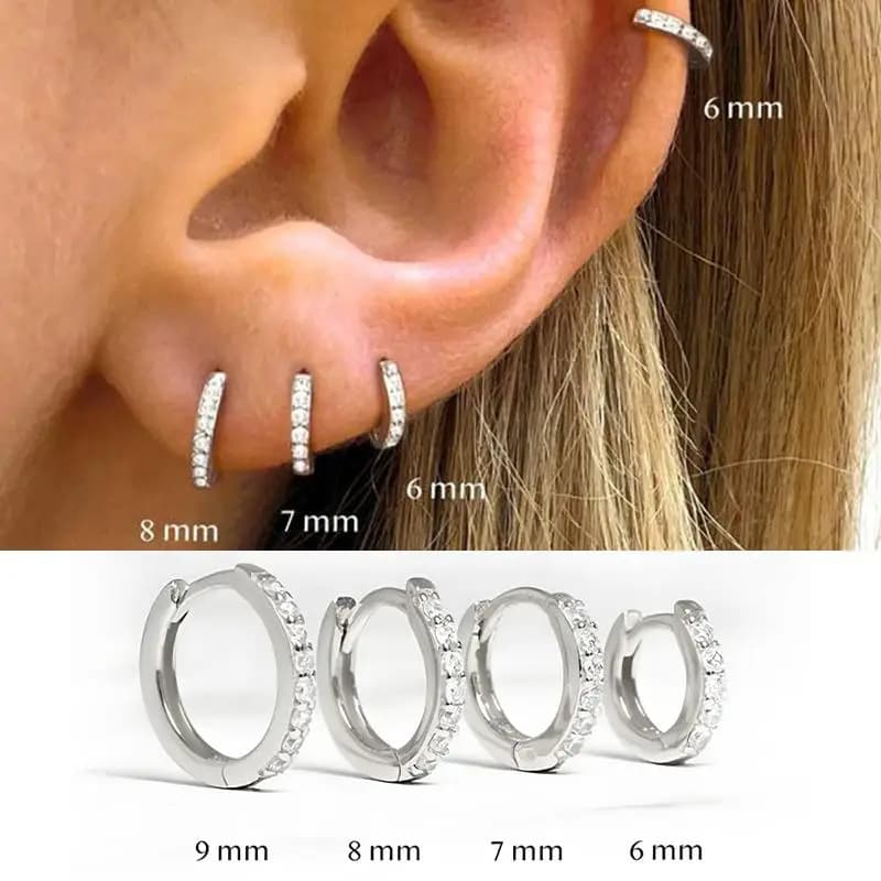 1 Set New Fashion Metal Circle Drop Small Earrings For Women Trend Pendant Piercing Earrings Set Jewelry Gift