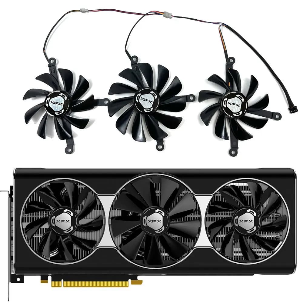 NUOVO 1SET CF1010U12S XFX Radeon RX 5700 XT Ventola GPU, Per XFX RX 5600 XT、RX 5700、RX 5700 XT Ventola di raffreddamento della scheda video