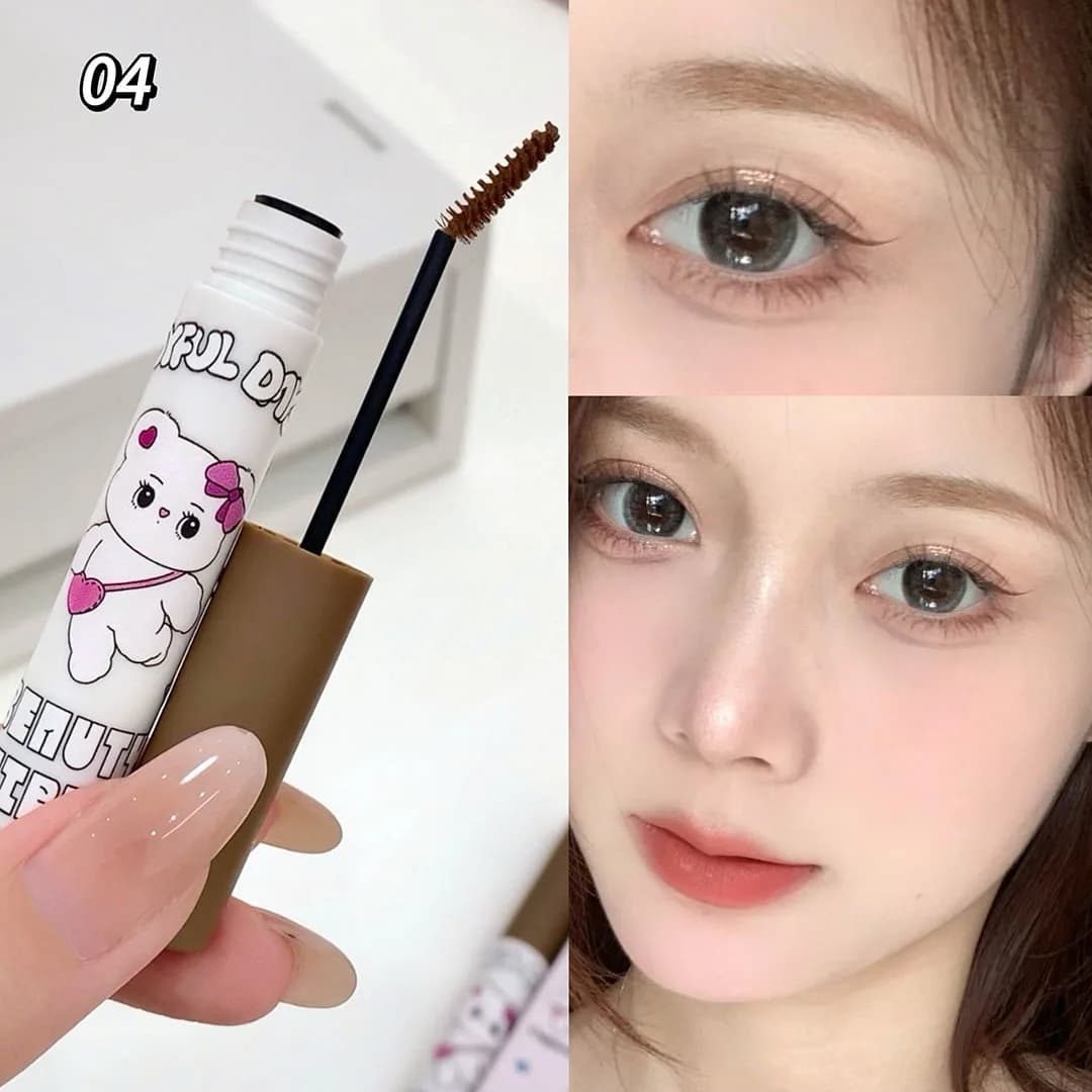 Mascara Sopracciglia Tinta Opaca Effetto Naturale Voluminoso Effetto Capelli, Impermeabile, Anti-sbavatura, Tenuta Ultra Forte