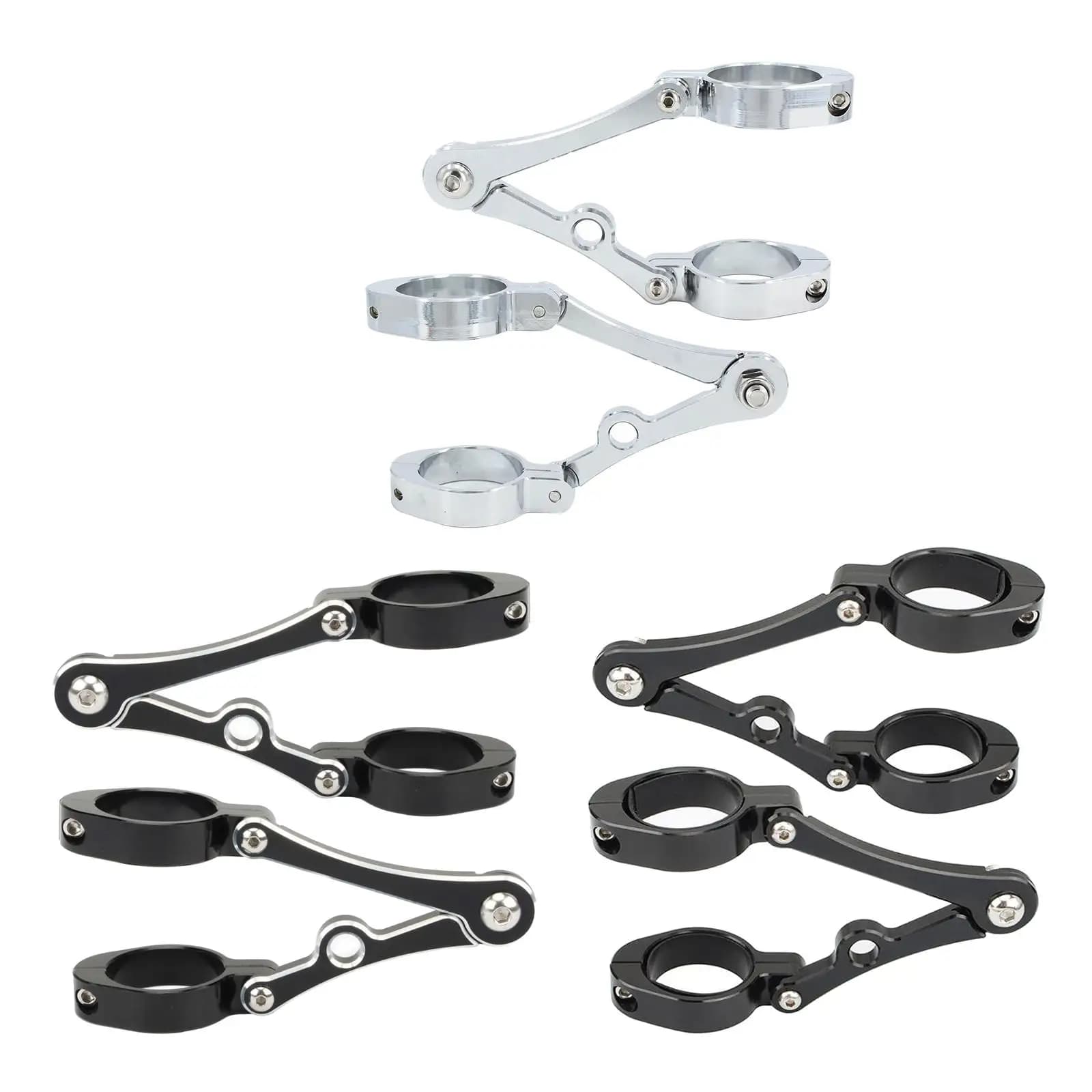 Supporto Universale Regolabile in Lega di Alluminio per Faro Moto, Montaggio su Forcella per Bici e Uso Professionale