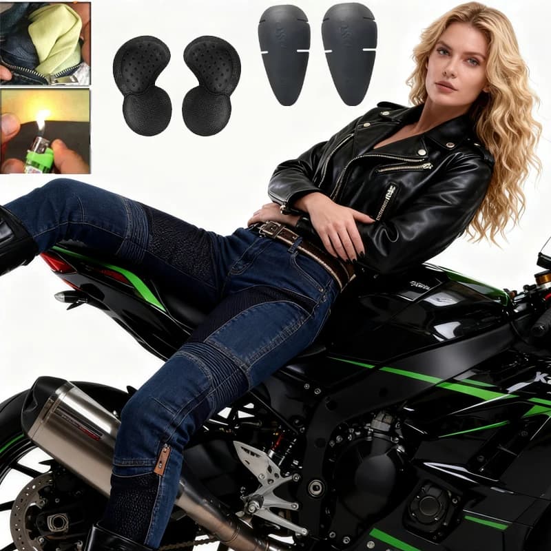 Jeans da moto estivi da donna Ventilazione in rete Pantaloni da motocross Pantaloni da moto traspiranti Design del piede piccolo TZ032