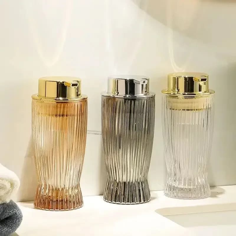 Prodotti per il bagno per la casa bottiglia a bolle Dispenser di sapone in vetro verticale pressa per Shampoo Sub-bottiglia accessori per la decorazione del bagno