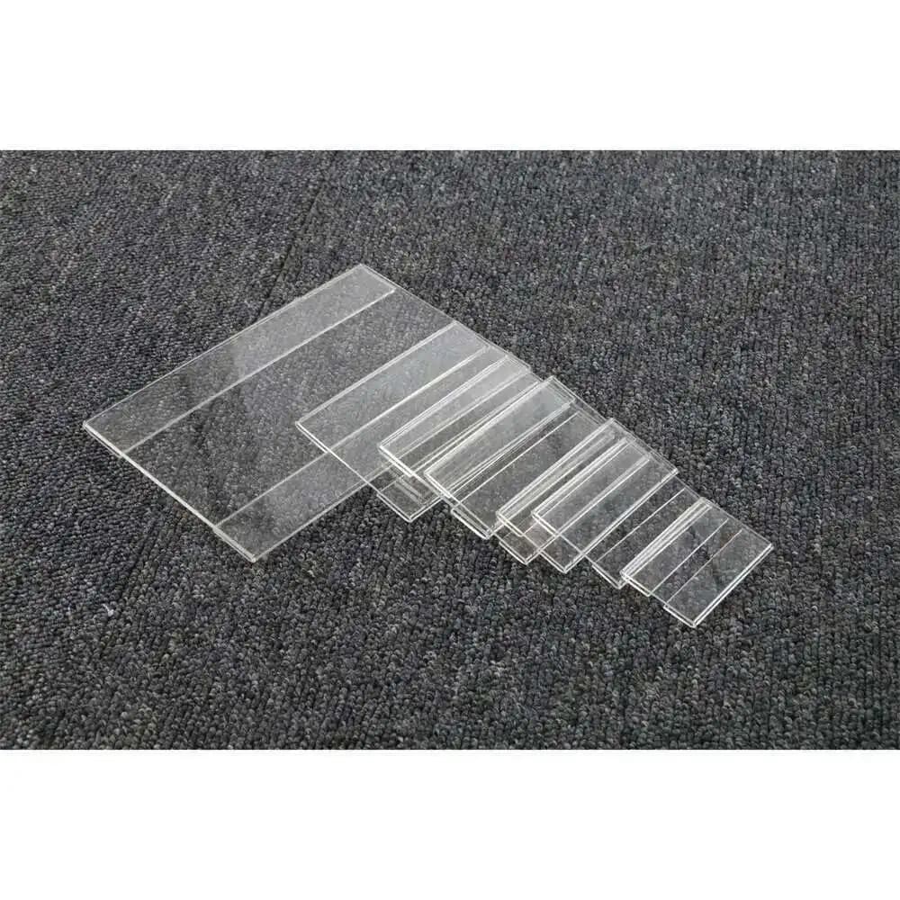 Porta etichette per carte, porta cartelli in plastica trasparente autoadesivo, cornice del prezzo dell'etichetta