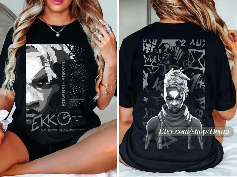 Maglietta Ekko Arcane limitata Maglietta Ekko Arcane Serie TV Maglietta unisex Arcane Merch Maglietta grafica Maglietta cultura pop Maglietta casual