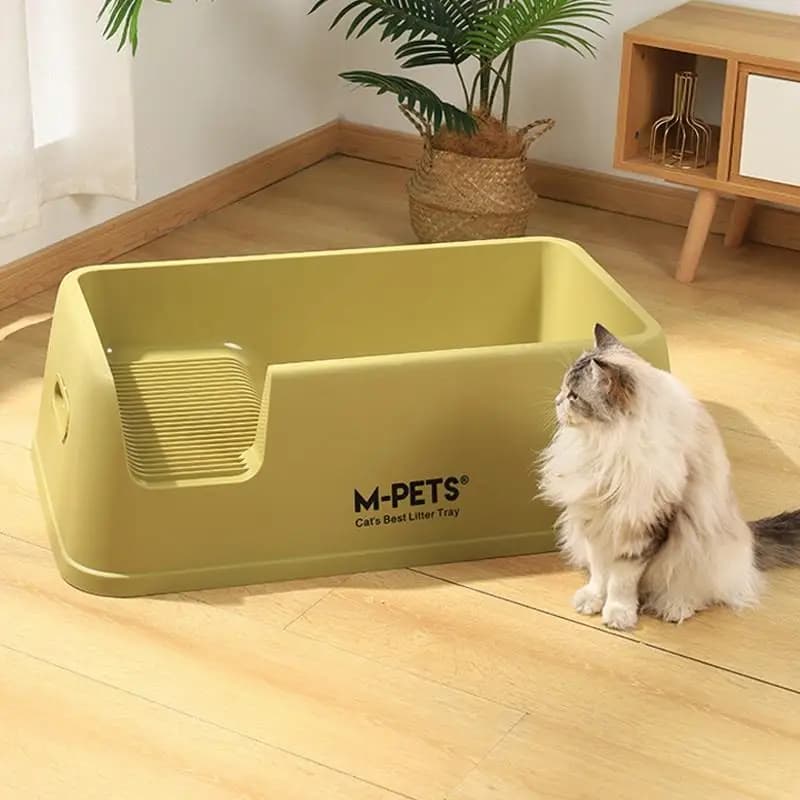 Lettiera gigante per gatti da 80 cm aperta extra-large toilette per gatti a prova di spruzzi bacino per feci di gatto burattino extra-large Maine Coon