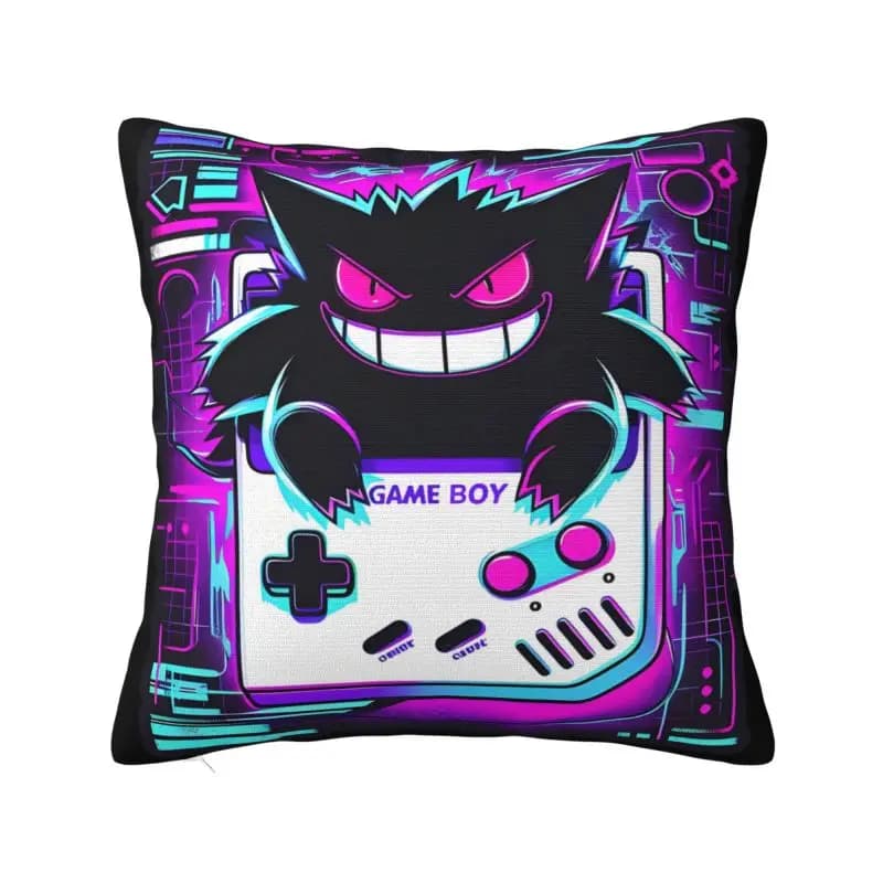 Custom Monster Ghost Gengar Luxury Throw Pillow Covers Anime Cartoon Car Cushion