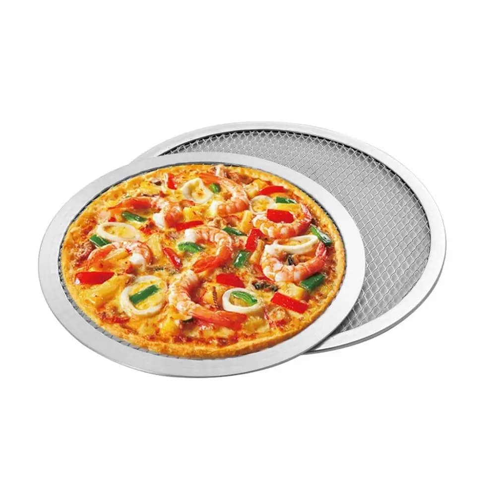 High Quality 6-12 in Bakeware Aluminium Mesh for Oven Baking Kitchen Gadget Baking Tray Net Pizza Tools Pizza Screen