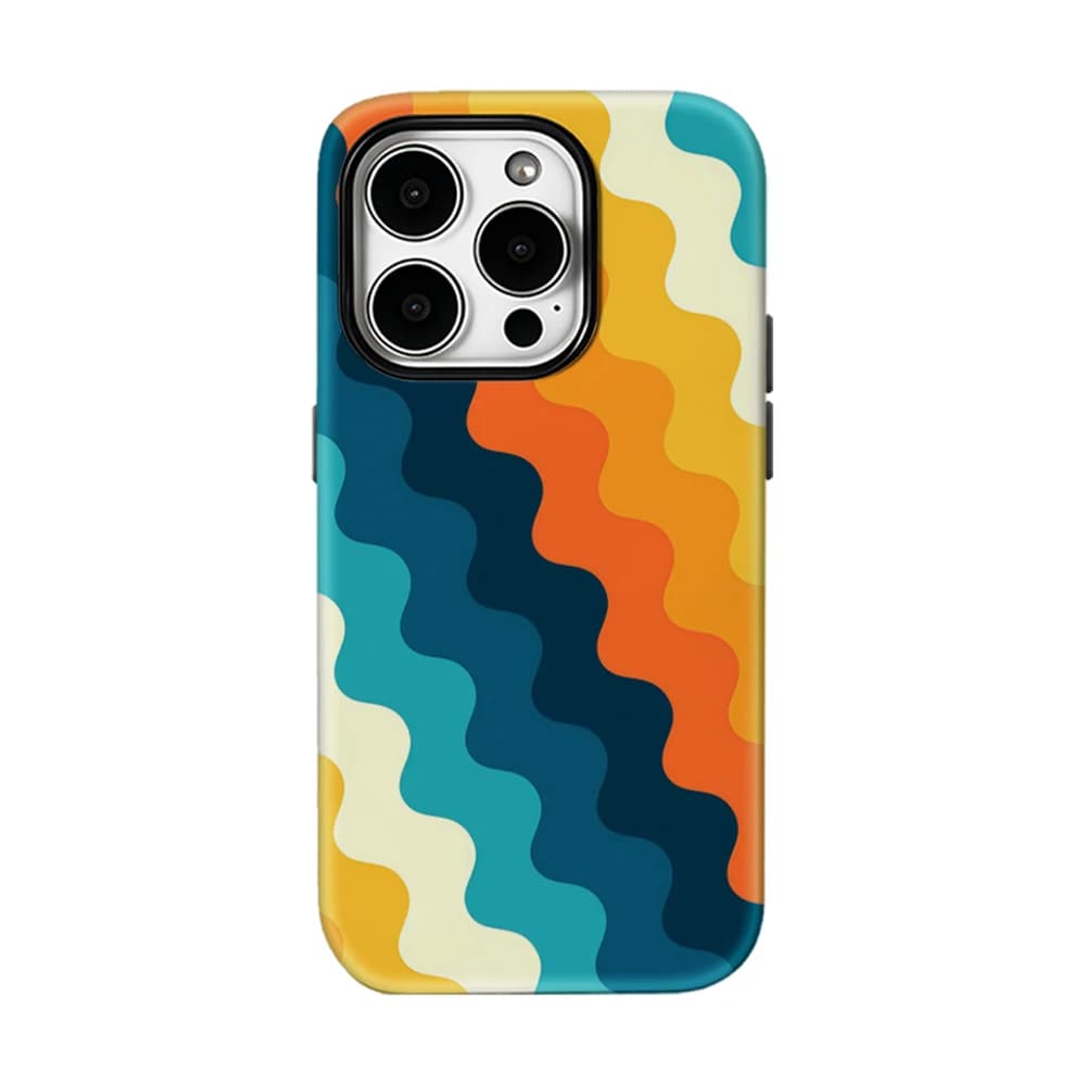 Color Pop Wave Phone Case for IPhone 17 16 15 14 13 Pro Max Plus for Magnetic Single Double-layer Tough Case