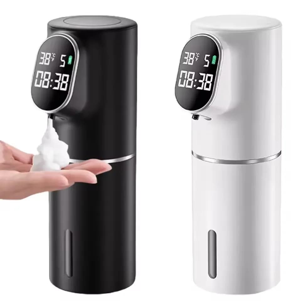 Dispenser Automatico di Sapone Liquido a Schiuma LED Zai Xiao, 5 Livelli Regolabili, Ricaricabile, Montabile a Parete per Bagno e Cucina