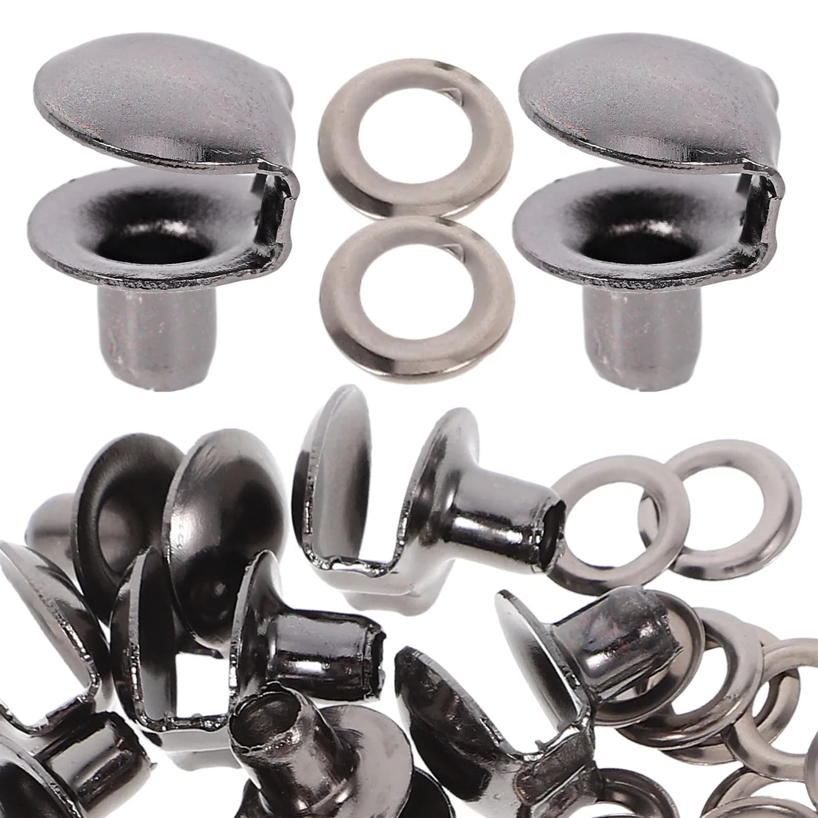 10 Pezzi Fibbie per Lacci di Scarpe, Connettori per Lacci per Sport all'Aperto, Pesca, Campeggio, Escursionismo, Kit di Riparazione Fai-da-Te, Robuste Fibbie Metalliche per Lacci