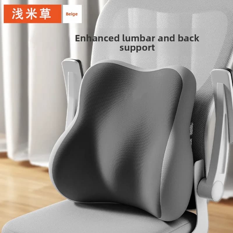 Cuscino di Supporto Lombare per Ufficio, Cuscino per Sedia, Cuscino per Dormire, Protezione Spinale, Accessorio da Scrivania