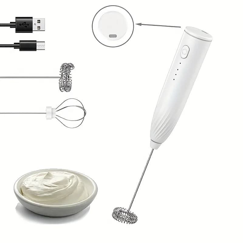 Montalatte elettrico wireless - Mini montalatte portatile per caffè, cappuccino e matcha, frullatore e mixer ricaricabili