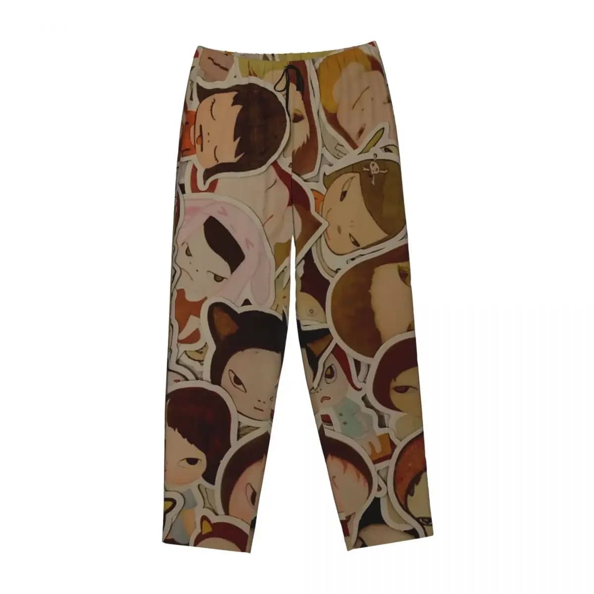 Custom Yoshitomo Nara Women Pajama Pants Lounge Sleep Sleepwear Bottoms with Pockets