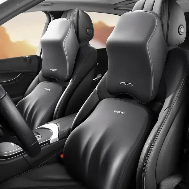 Nuovo cuscino di supporto lombare per poggiatesta auto in memory foam con protezione per le spalle per un maggiore comfort