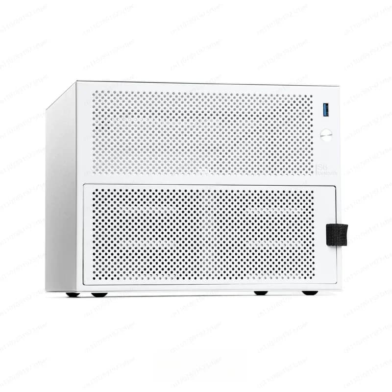 Six-Bay U-E-S-6 NAS Mini Chassis, ITX Mainboard Supported Compact DIY Home & Office Storage Server Case