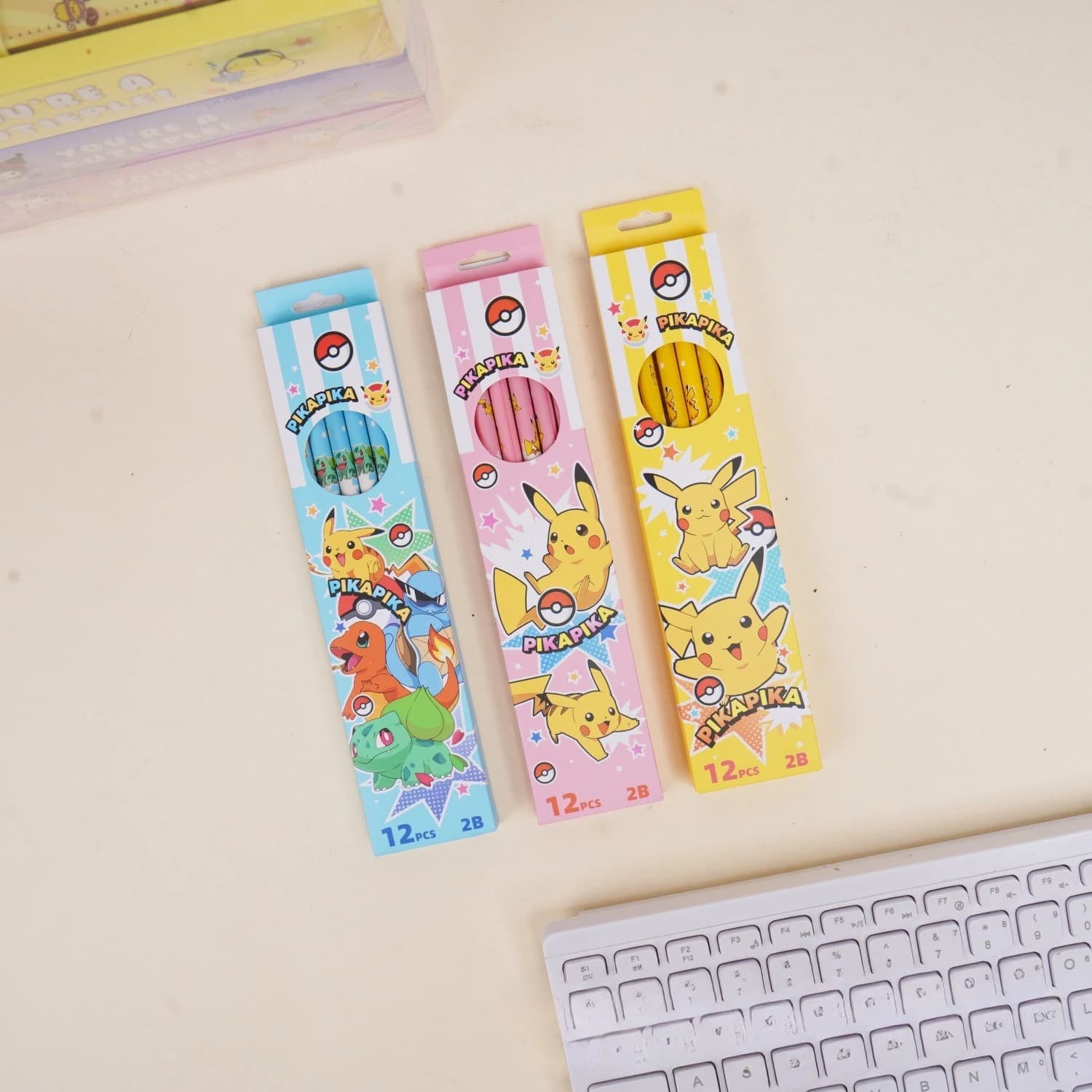 12pcs/set Cool Cartoon Pikaahu HB Pencil Anime Student Writing Pen Pencil School Drawing Stationery Stationery Supplies Gift