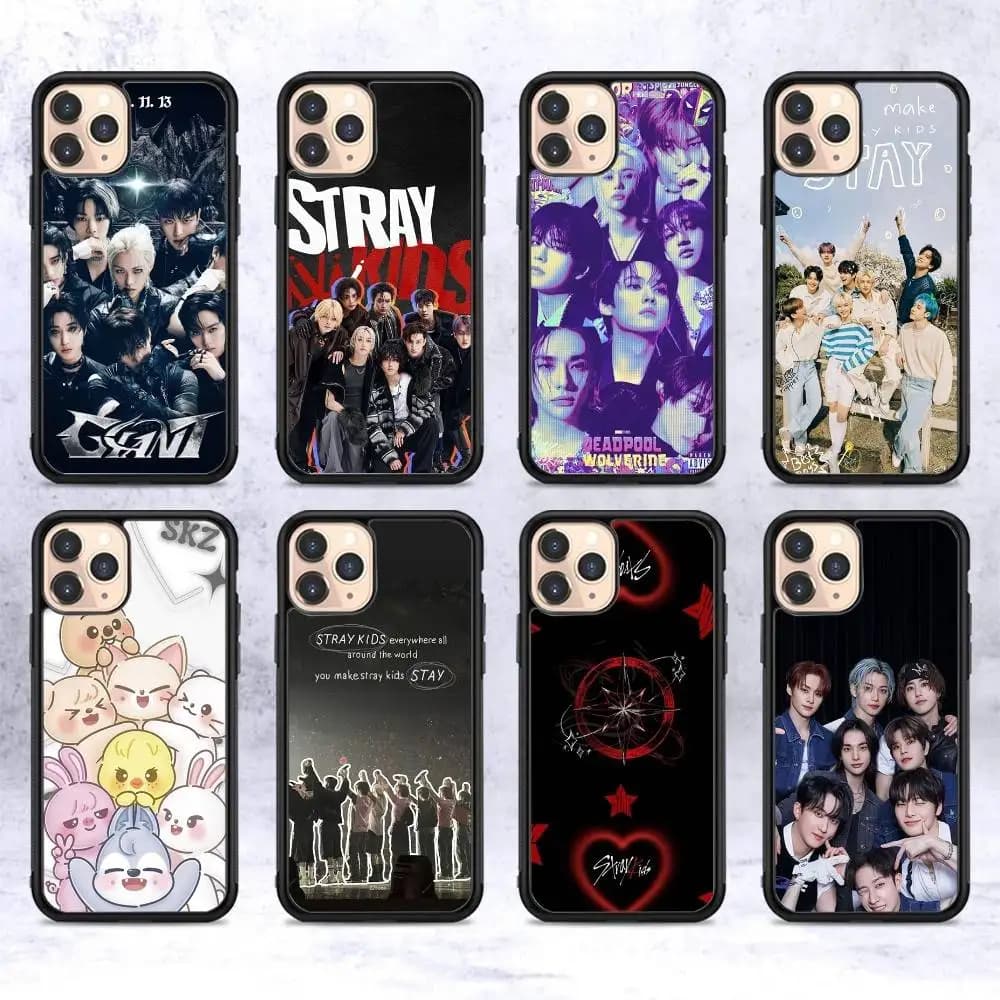 Kpop Group S-Stray K-Kids Phone Case Wireless Charging PC+TPU For iPhone 11 12 13 14 15 16 17 Pro Max Plus case