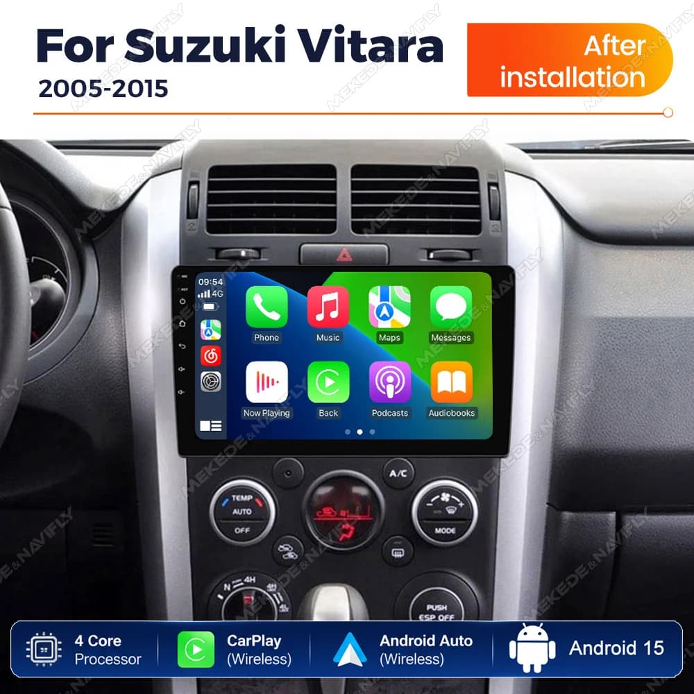 Android 15 IPS Touch Screen 9inch Car Radio For Suzuki Grand Vitara 3 2005-2015 Carplay Stereo Multimedia Player GPS Autoradio