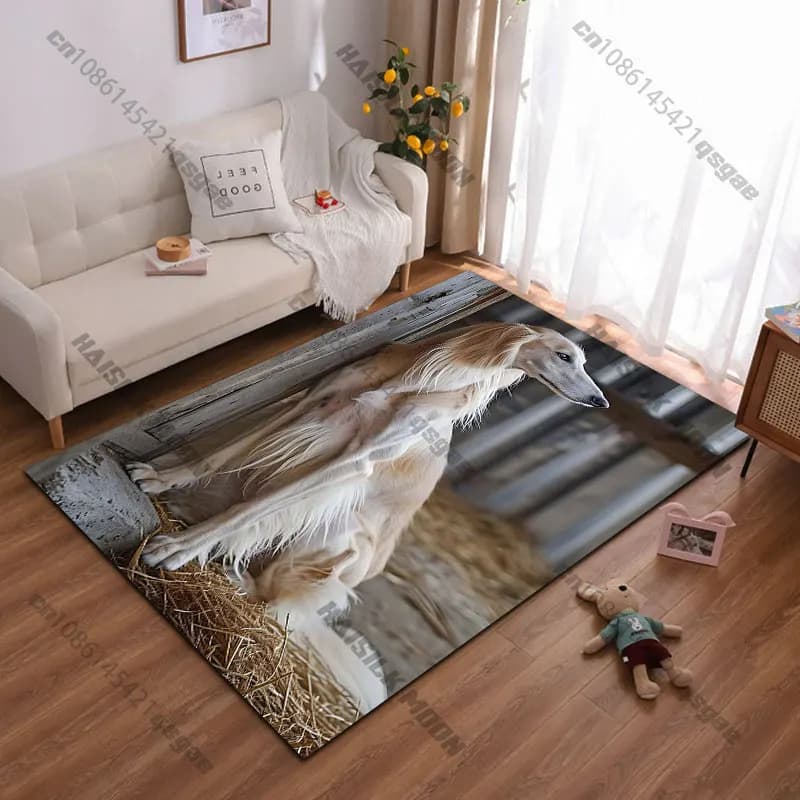 Elegant long-haired dog mat, yoga mat, living room decoration, children's mat, baby mat, playground mat, floor mat