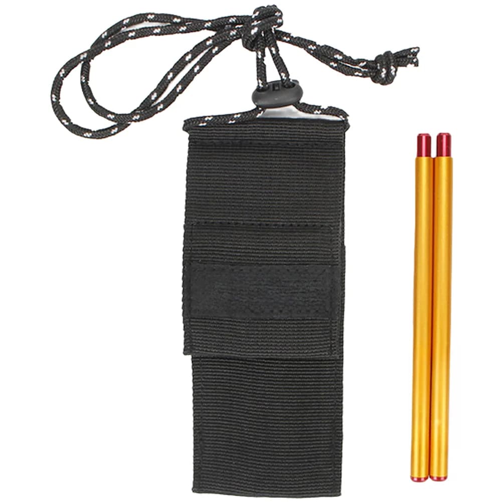 Folding Chopsticks Set Aluminum Alloy and Ebony Wood Lightweight Design for Outdoor Use For Camping Hiking Picnic 14.0 x 6.0 cm