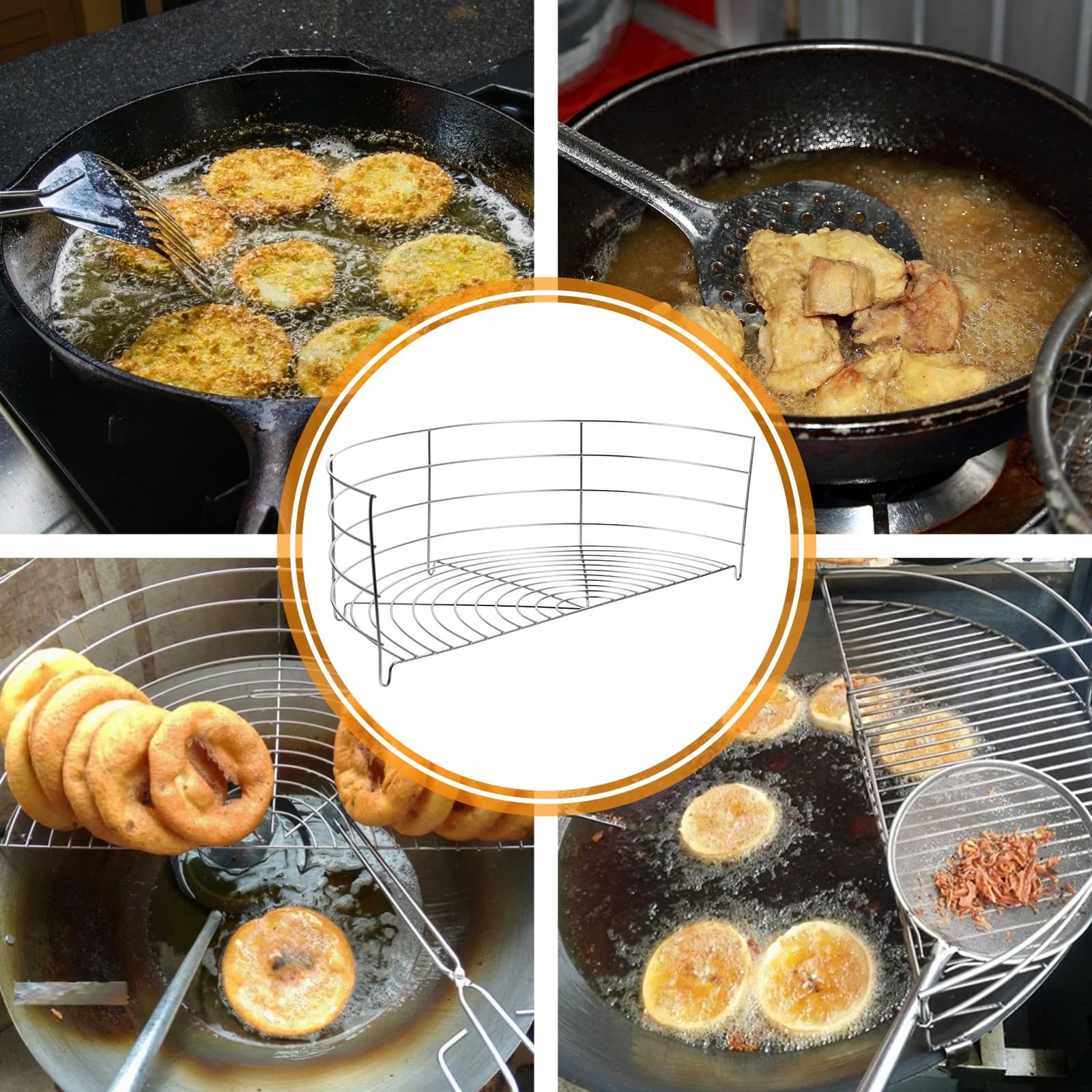 1 Piece Scolapiatti Semi-dreaming Stainless Steel, Heat Resistant, For Cooking Tiles and Tools, For Daily Domestic Kitchen Oil