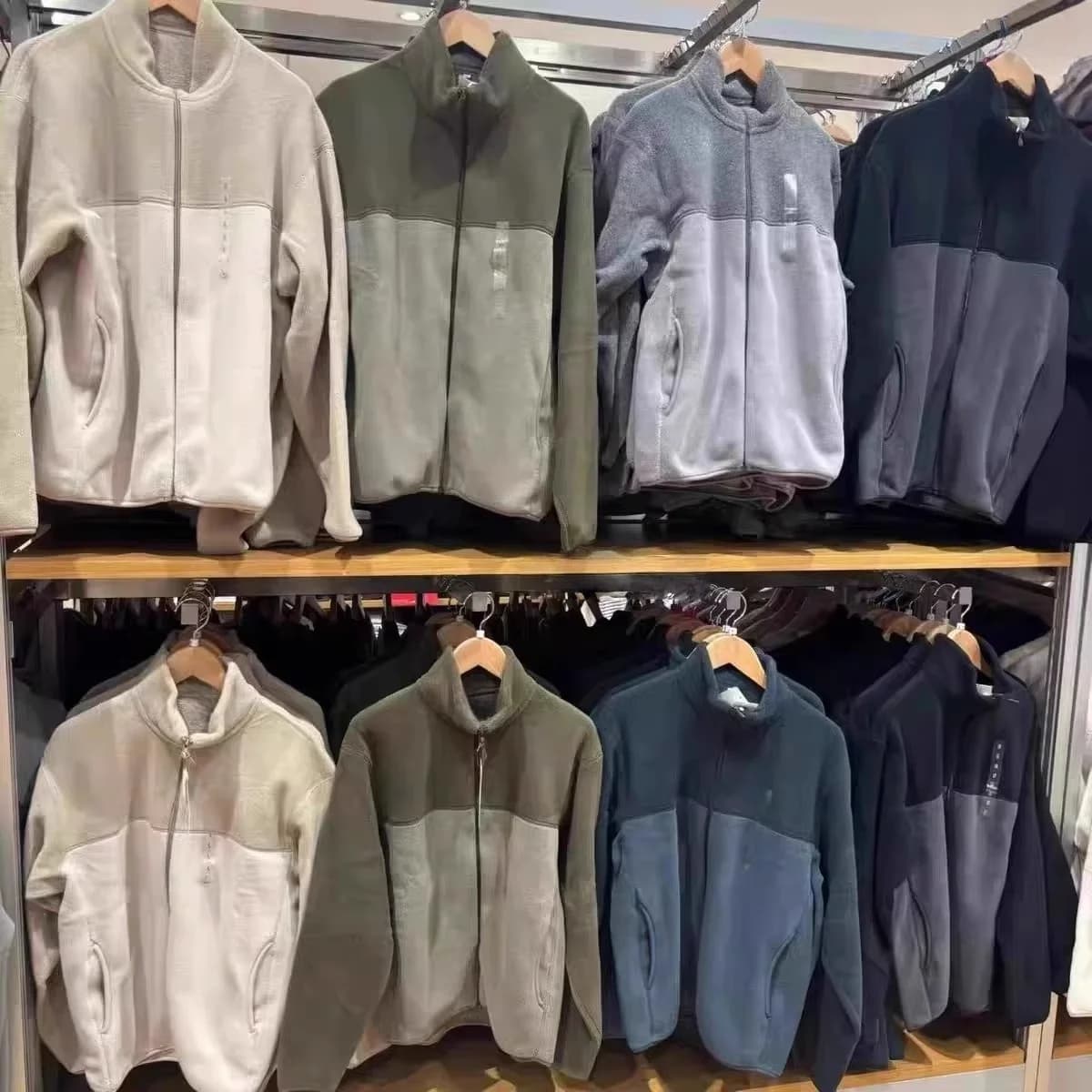 Men's Long Sleeve Fleece Jacket Zipper Coat Casual Style Warmth Comfort Universal Fit Autumn Winter New Arrival Y479793