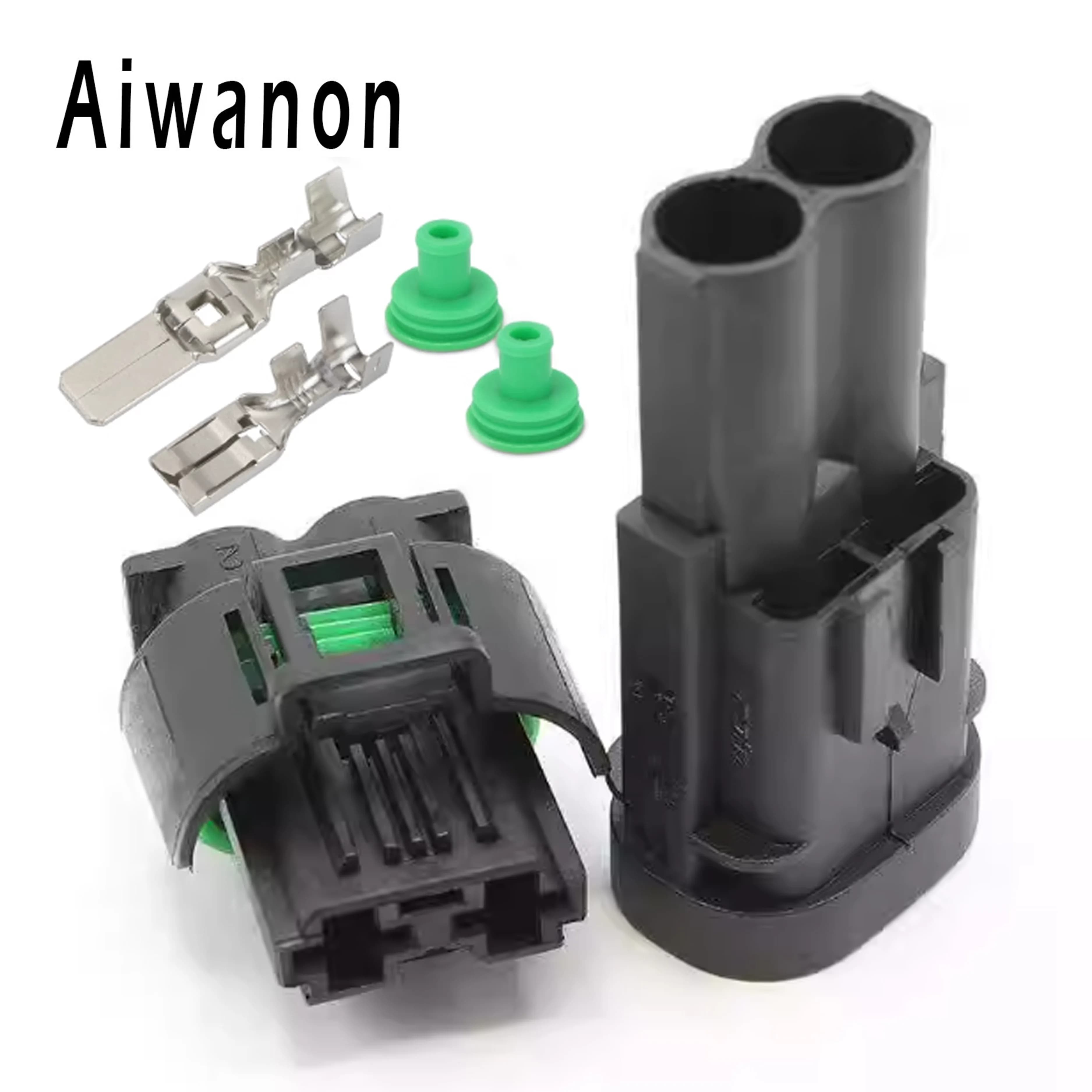 1 Set 2 Pin 1544334-1 Auto Pompa del Servosterzo Ventola Connettore Elettrico Impermeabile Femmina Spina Maschio per Peugeot Citroen 1544317-1