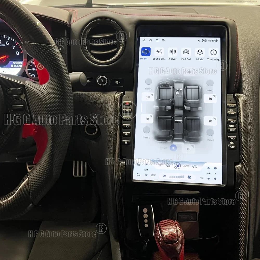 Autoradio con GPS, Navigazione, Video e Multimedia per Nissan GT-R GTR R35 2007-2017, Android 13, Schermo Touch, CarPlay Wireless