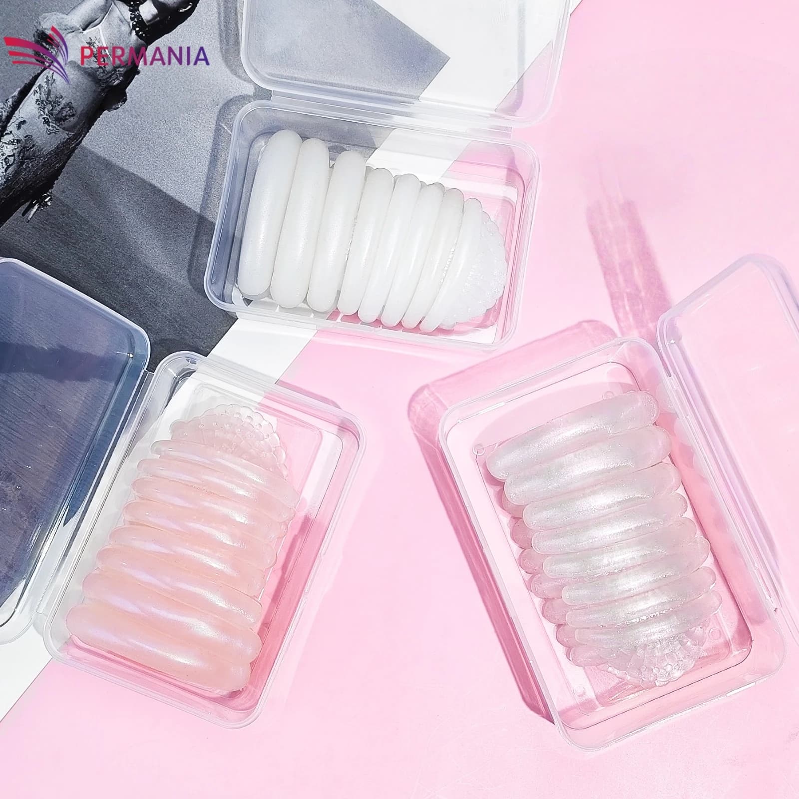 PERMANY 8 Paia Without Colla Silicone Eyelashes Perm Pad Eyelashes Hanging Rods Shield Lift 3D Folders Accessories Makeup Tools