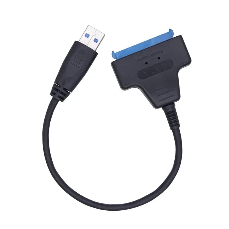 Adattatore da SATA a USB 3.0, cavo USB 3.0 SATA 3 da 6 Gbps, supporta HDD/SSD esterni da 2,5 pollici, cavo dati da SATA 3 a USB 3.0 a 22 pin.