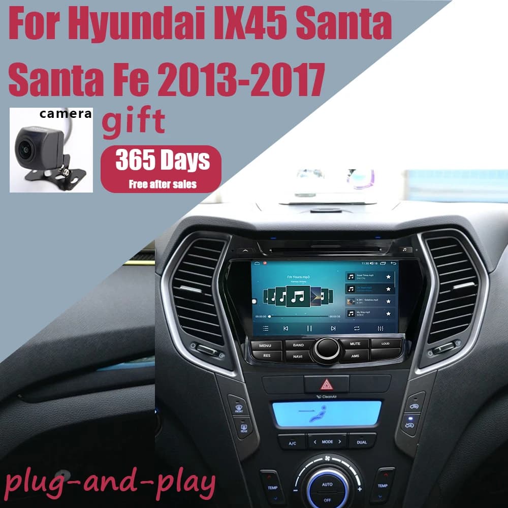 Android Car Radio Interior CHSTEK For Hyundai IX45 Santa Fe 3 2013 - 2017 Multimedia Player Carplay Stereo Head Unit Bluetooth