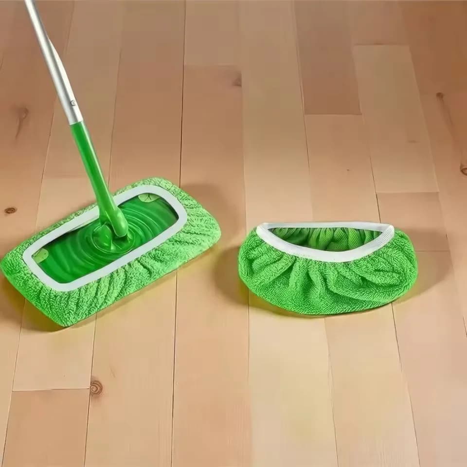 1 Green Mop Cloth, Suitable for Both Dry and Wet Cleaning, Suitable for Cleaning Wooden Floors, Tiles, and Furniture Surfaces